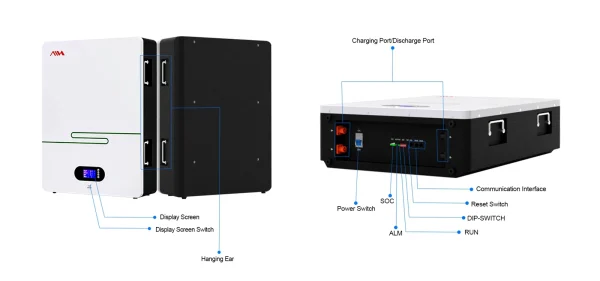 Sunnew Wall Mount 5.12kwh LiFePo 51.2V Dc Inverter Battery - Image 4
