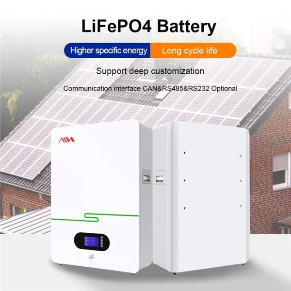 Sunnew Wall Mount 5.12kwh LiFePo 51.2V Dc Inverter Battery - Image 5