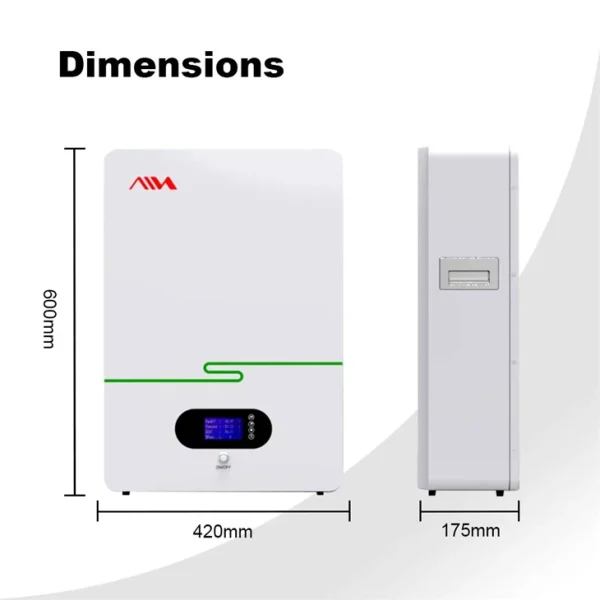 Sunnew Wall Mount 5.12kwh LiFePo 51.2V Dc Inverter Battery - Image 6