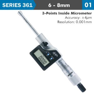 DIG. 3 POINTS INSIDE MICROMETER 6-8MM 0.004MM ACC. 0.001MM RES.