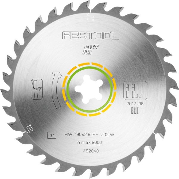SAW BLADE HW 190X2,6 FF W32