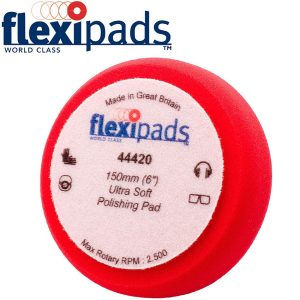 150 X 50MM RED HOOK AND LOOP POLISHING FOAM ULTRA SOFT