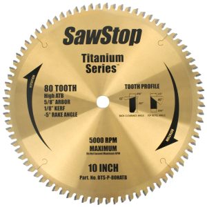 TCT SAW BLADE  254MM X 80T X 16MM CROSS CUT TITANIUM SERIES