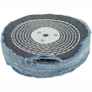 COLOUR BUFF/MOP 150MM X 2 SECTION X 30MM THICK 1/2' HOLE