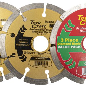 DIAMOND BLADE SEGMENTED 115MM PROFESSIONAL BULK 3 PACK SHRINK