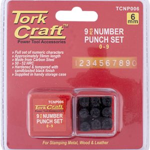 NUMBER PUNCH SET 6MM (0-9MM) BLACK FINISH