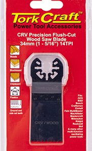QUICK CHANGE FLUSH CUT WOOD SAW BLADE 34MM(1-5/16')14TPI CRV