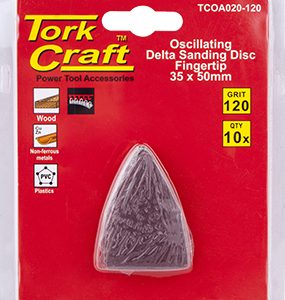 OSCILLATING SANDPAPER A/O 35X50MM 10PC FINGERTIP 120GRIT