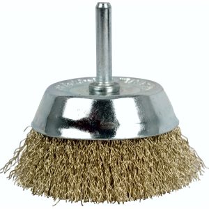WIRE CUP BRUSH 75MM X 6MM SHAFT BLISTER